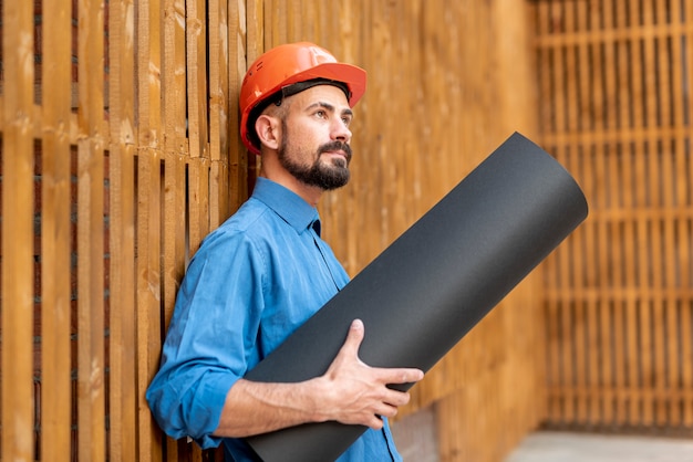 side-view-man-with-schematic_23-2148269810